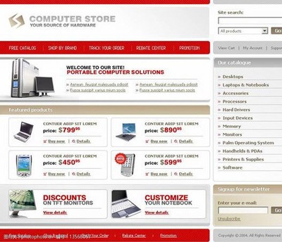 电脑商城产品模板图片